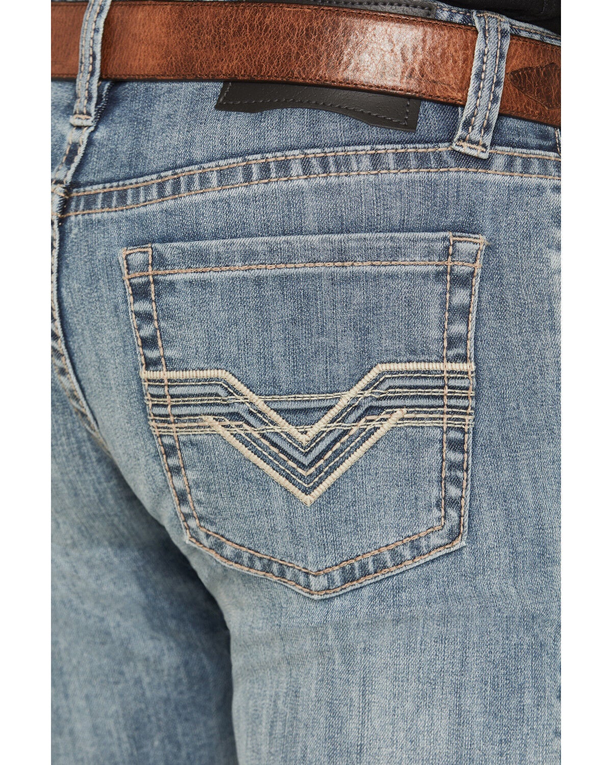 Image #4 - Rock & Roll Denim Men's Revolver Slim Straight Stretch Denim Jeans, Light Wash, hi-res