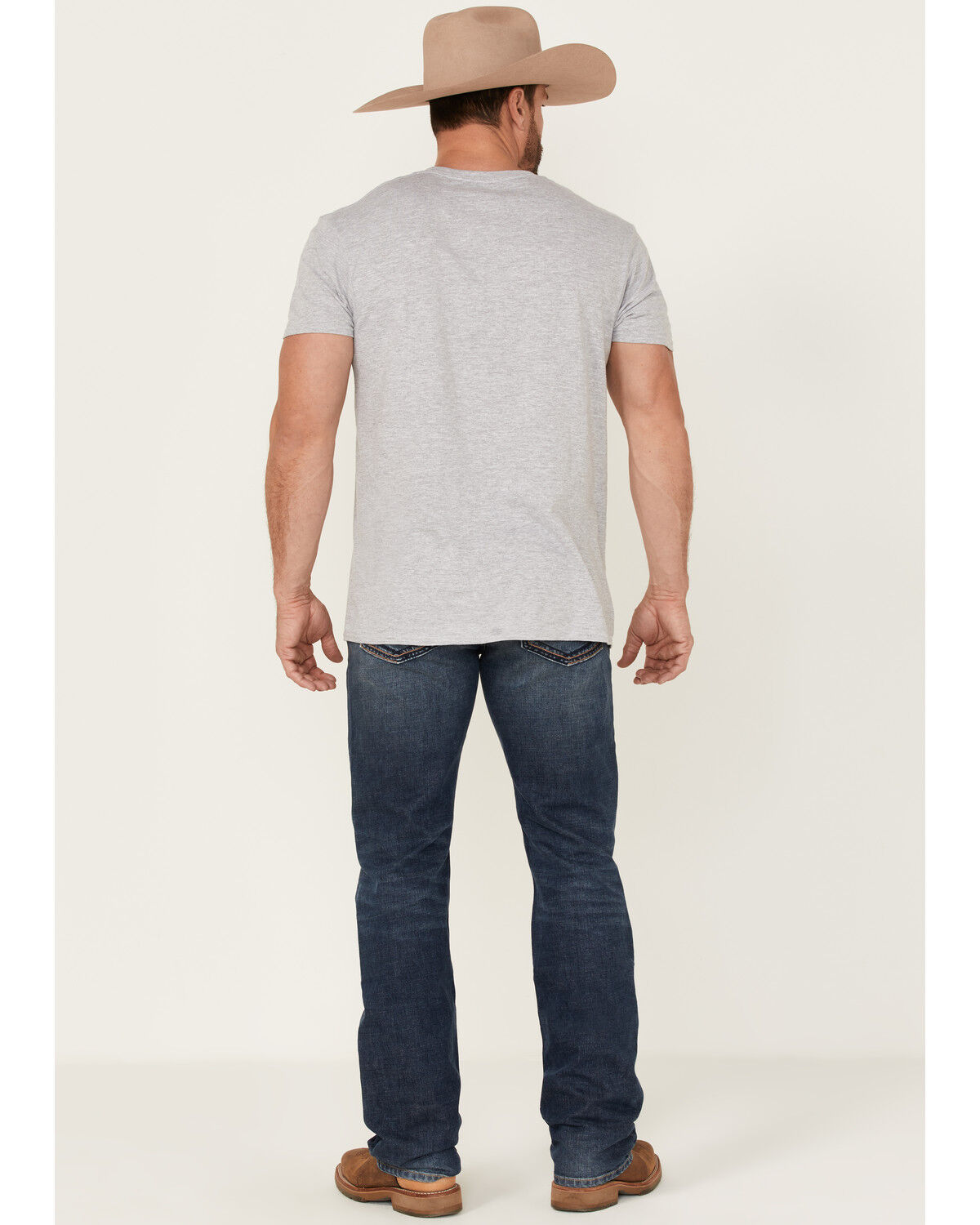 Image #3 - Moonshine Spirit Men's Corral Dust Medium Dark Wash Stretch Slim Straight Jeans, Dark Medium Wash, hi-res