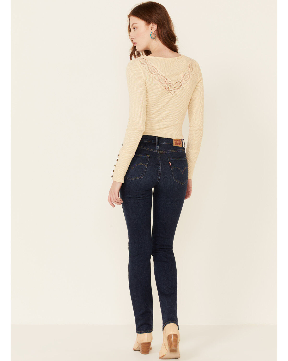 Image #2 - Levi's Women's 724 Straight Leg Jeans, Blue, hi-res