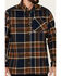 Browning Men's Hunter Plaid Long Sleeve Button Down Brawny Heavyweight Flannel Shirt , Navy, hi-res