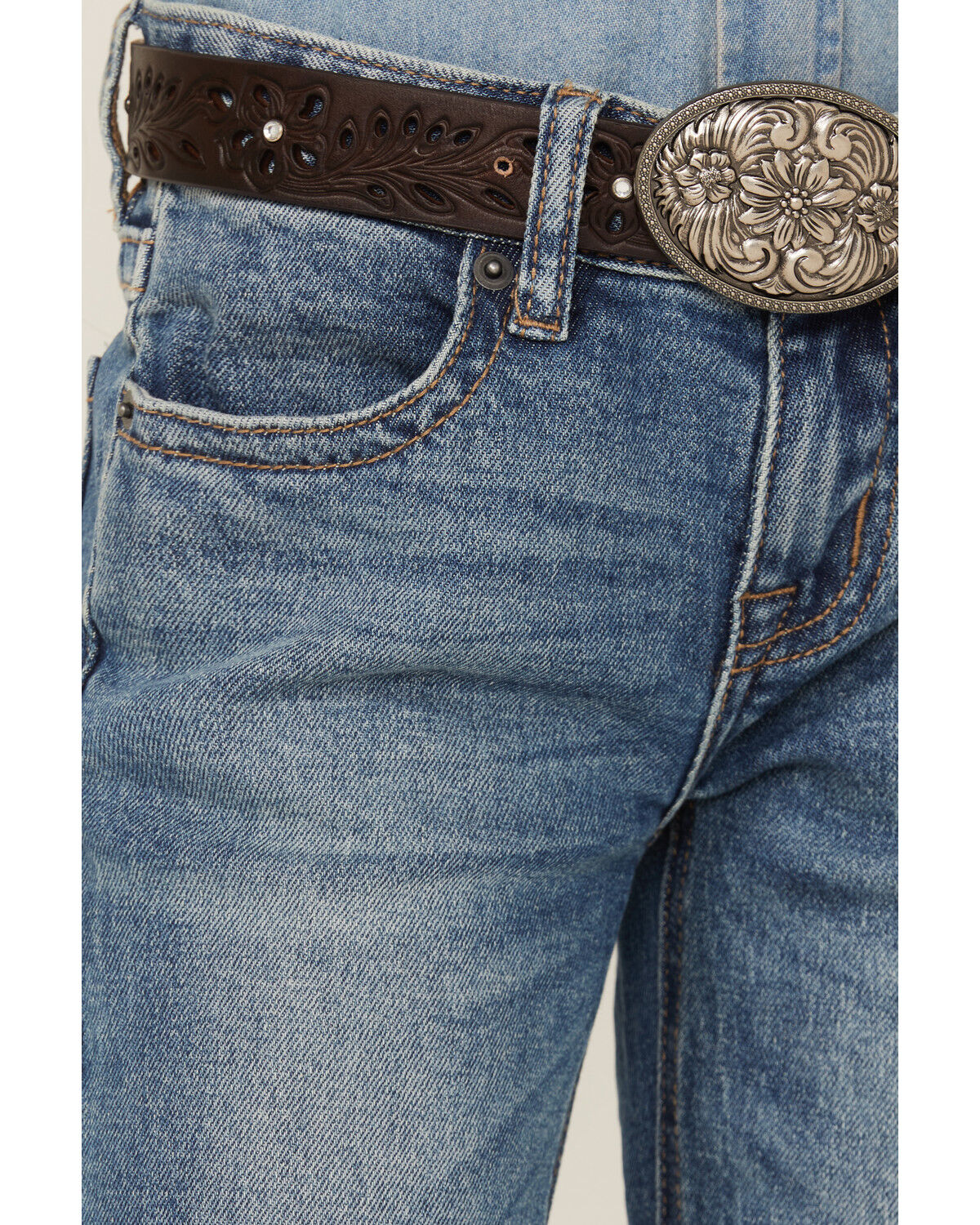 Image #2 - Rock & Roll Denim Girls' Pocket Bootcut Jeans, , hi-res