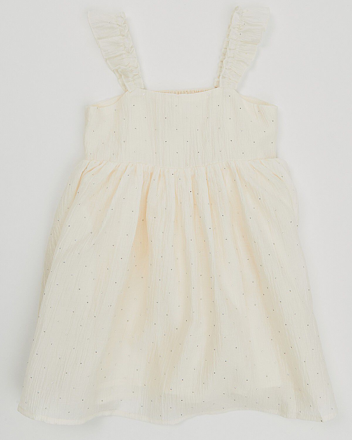 Image #1 - Yura Toddler Girls' Embellished Sleeveless Dress, White, hi-res