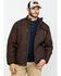 Wrangler Men's Chore Quilt Lined Jacket , Dark Brown, hi-res