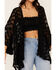 Image #3 - Cotton & Rye Women's Lace Kimono , Black, hi-res