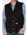 Powder River Outfitters Men's Black Wool Montana Vest , Black, hi-res