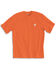 Carhartt Men's Loose Fit Heavyweight Logo Pocket Work T-Shirt - Big & Tall, Orange, hi-res