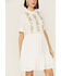 Image #2 - Stetson Women's Embroidered Floral Ruffle Surplice Mini Dress, , hi-res