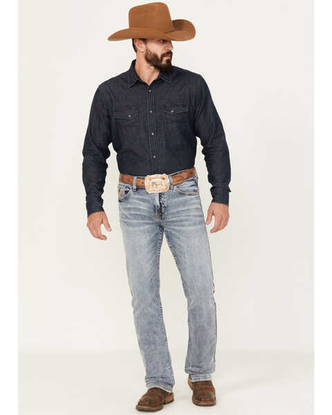Cody James Men's Pinedale Slim Straight Stretch Denim Jeans, Medium Wash, hi-res