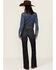 Image #3 - Ariat Women's Dark Wash Ophelia Prefect Rise Trouser Denim Jeans, Dark Wash, hi-res