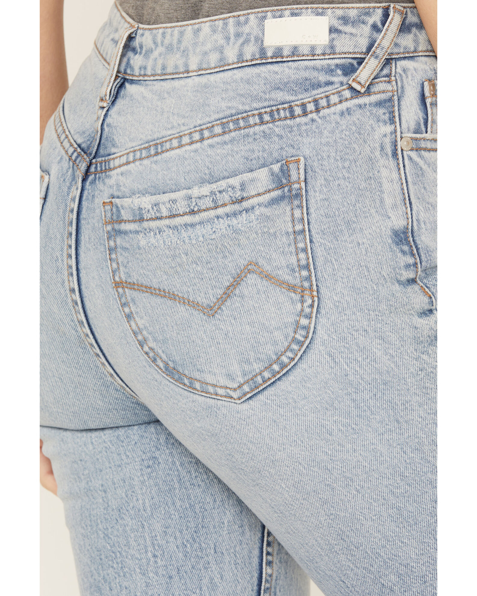 Image #4 - Cleo + Wolf Women's Light Wash High Rise Slim Bootcut Jeans, Light Medium Wash, hi-res
