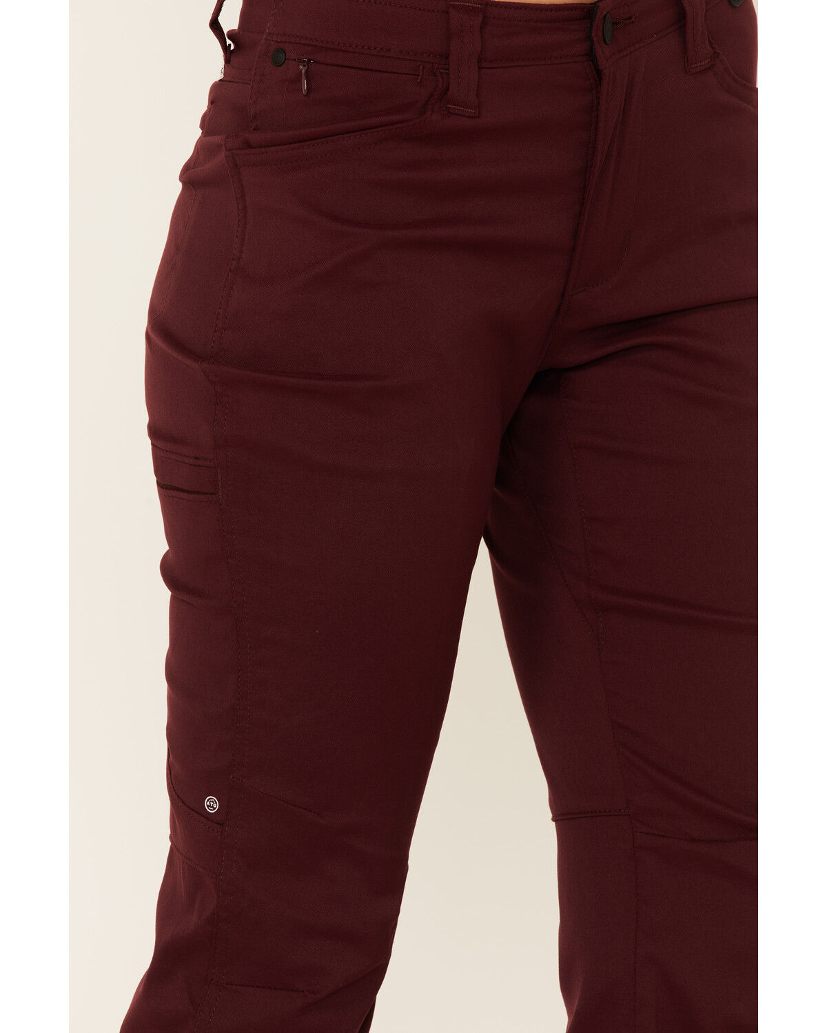 Image #2 - Wrangler Women's Slim Fit Utility Pants, Maroon, hi-res