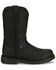 Image #2 - Justin Men's 11" Dorsal Waterproof Work Boots - Steel Toe, Black, hi-res