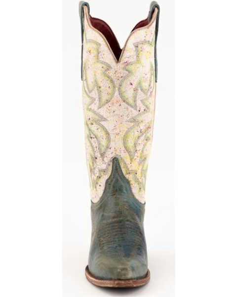 Image #3 - Ferrini Women's Candy Full-Grain Western Boots - Snip Toe , Teal, hi-res