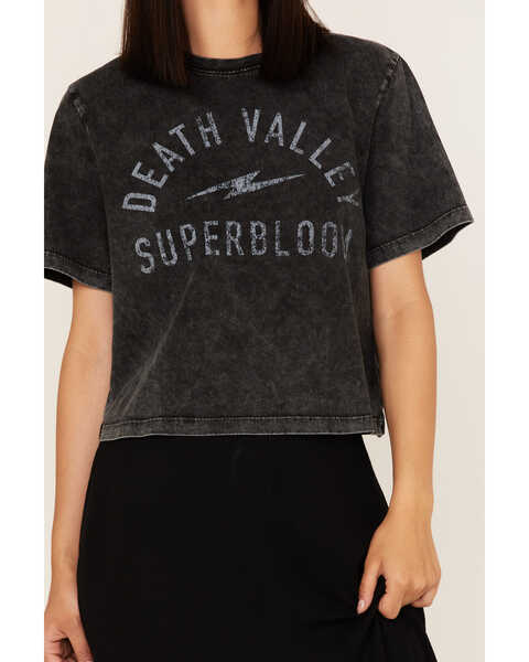 Cleo + Wolf Women's Death Valley Superbloom Short Sleeve Graphic Tee, Black, hi-res