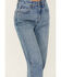 Image #2 - Rock & Roll Denim Women's Medium Wash High Rise Rhinestone Cropped Straight Jeans, Medium Wash, hi-res