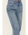 Image #2 - Rock & Roll Denim Women's Medium Wash High Rise Rhinestone Cropped Straight Jeans , Medium Wash, hi-res