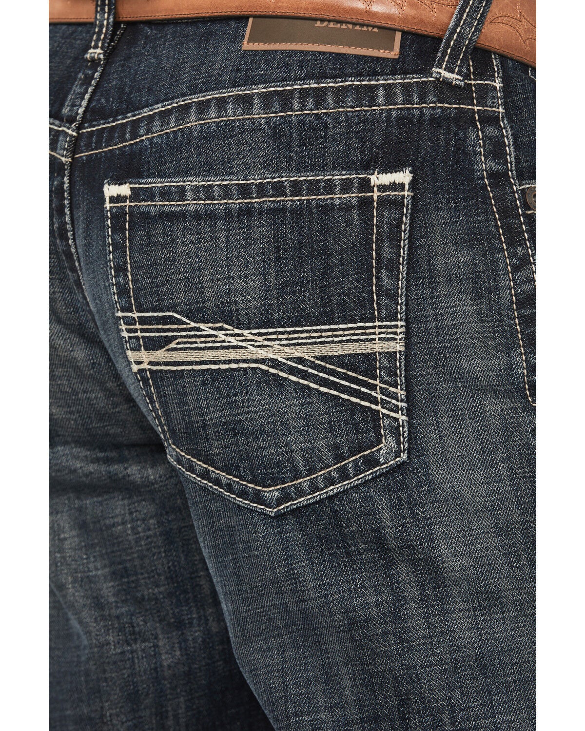 Image #4 - Ariat Men's Boot Barn Exclusive Bart Keith Dark Wash Relaxed Straight Denim Jeans, Dark Wash, hi-res