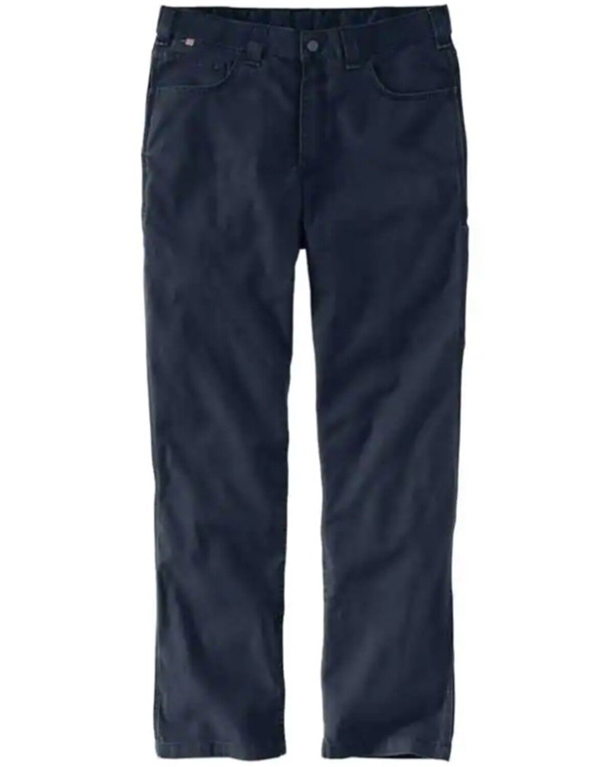 Image #1 - Carhartt Men's FR Rugged Flex Relaxed Canvas Work Pants, Navy, hi-res
