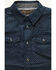 Image #2 - Cody James Toddler Boys' Tripp Geo Print Short Sleeve Snap Western Shirt, Navy, hi-res