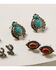Image #2 - Shyanne Women's Canyon Sunset Longhorn Earrings Set, Silver, hi-res
