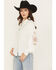 Image #1 - Shyanne Women's Embroidered Long Sleeve Snap Western Shirt, White, hi-res