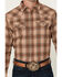 Image #3 - Cody James Men's Frontier Plaid Print Long Sleeve Snap Western Shirt, Tan, hi-res
