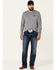 HOOey Men's Gray Captain Bamboo Logo Long Sleeve T-Shirt , Black, hi-res