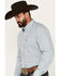 Image #2 - George Strait by Wrangler Men's Geo Print Long Sleeve Button-Down Western Shirt, Blue, hi-res
