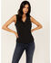 Image #1 - Idyllwind Women's Resha Lace Rib Knit Cami, Black, hi-res