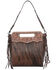 Montana West Women's Brown Vintage Floral Tooled Hair-On Leather Concealed Carry Hobo Handbagag, Coffee, hi-res