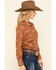Ariat Women's Autumn Blossom R.E.A.L Billie Jean Shirt, Brown, hi-res