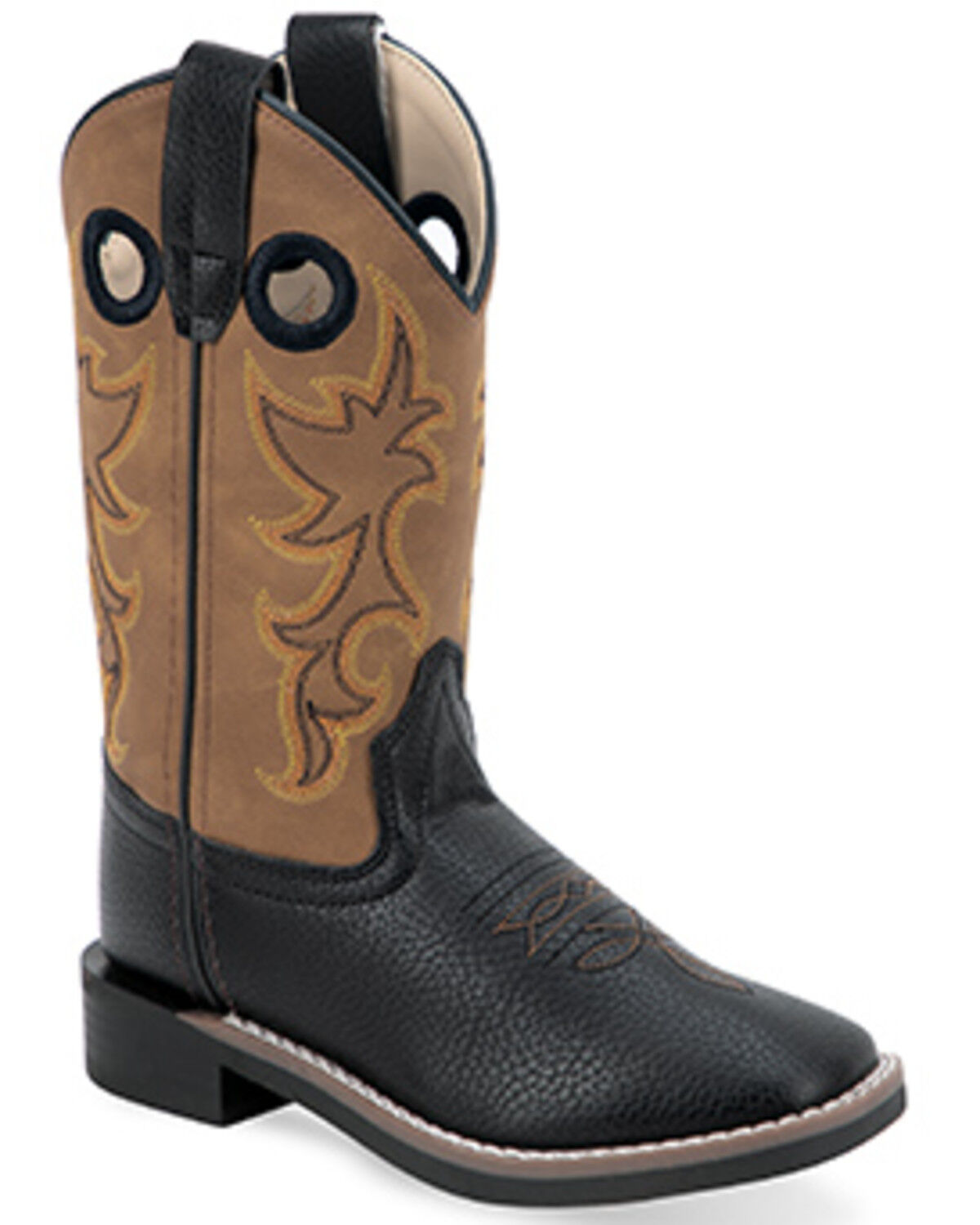 Image #1 - Old West Little Boys' Western Boots - Broad Square Toe, Brown, hi-res
