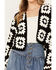 Image #3 - Revel Women's Crochet Cropped Cardigan , Black, hi-res