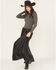 Image #1 - Ariat Women's Athena Midi Skirt, Black, hi-res