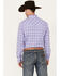 Image #4 - Wrangler 20X Men's Competition Advanced Comfort Plaid Print Long Sleeve Snap Western Shirt , Purple, hi-res