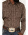 Image #3 - Cody James Men's Linear Paisley Print Long Sleeve Snap Western Shirt, Brown, hi-res