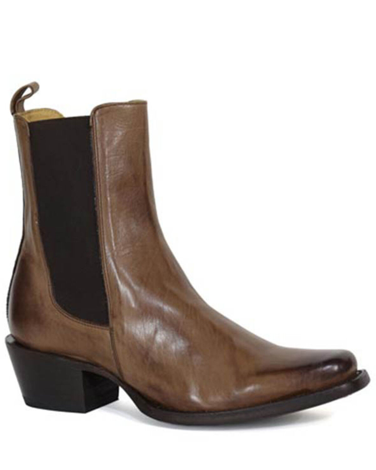 Image #1 - Stetson Women's Cara Western Booties - Snip Toe, Brown, hi-res