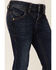 Rock & Roll Denim Girls' Dark Front Seamed Twill Trousers , Blue, hi-res