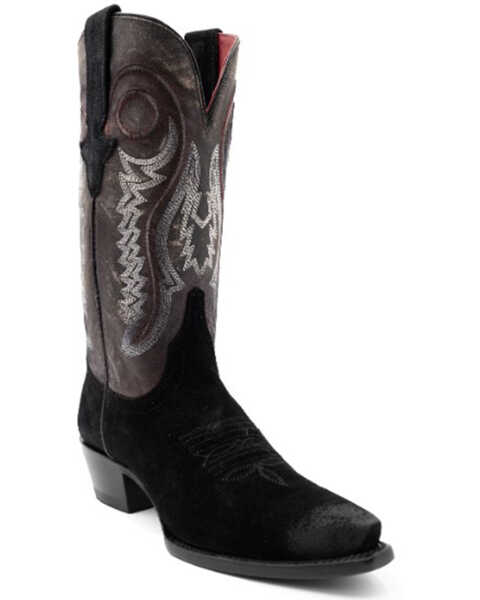 Image #1 - Ferrini Women's Roughrider Western Boots - Snip Toe , Black, hi-res