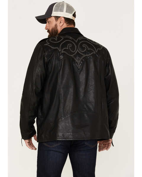 Image #4 - Moonshine Spirit Men's Glen Asymmetrical Moto Jacket, Black, hi-res