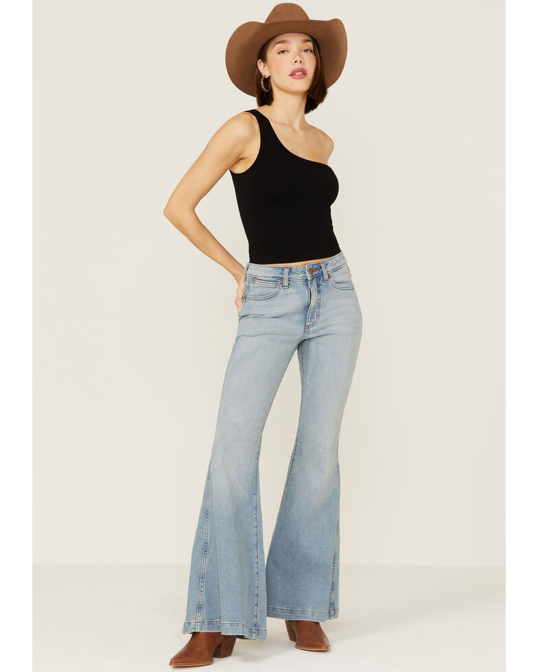 Wrangler Women's Isabela Retro Trumpet Flare Jeans, Blue, hi-res