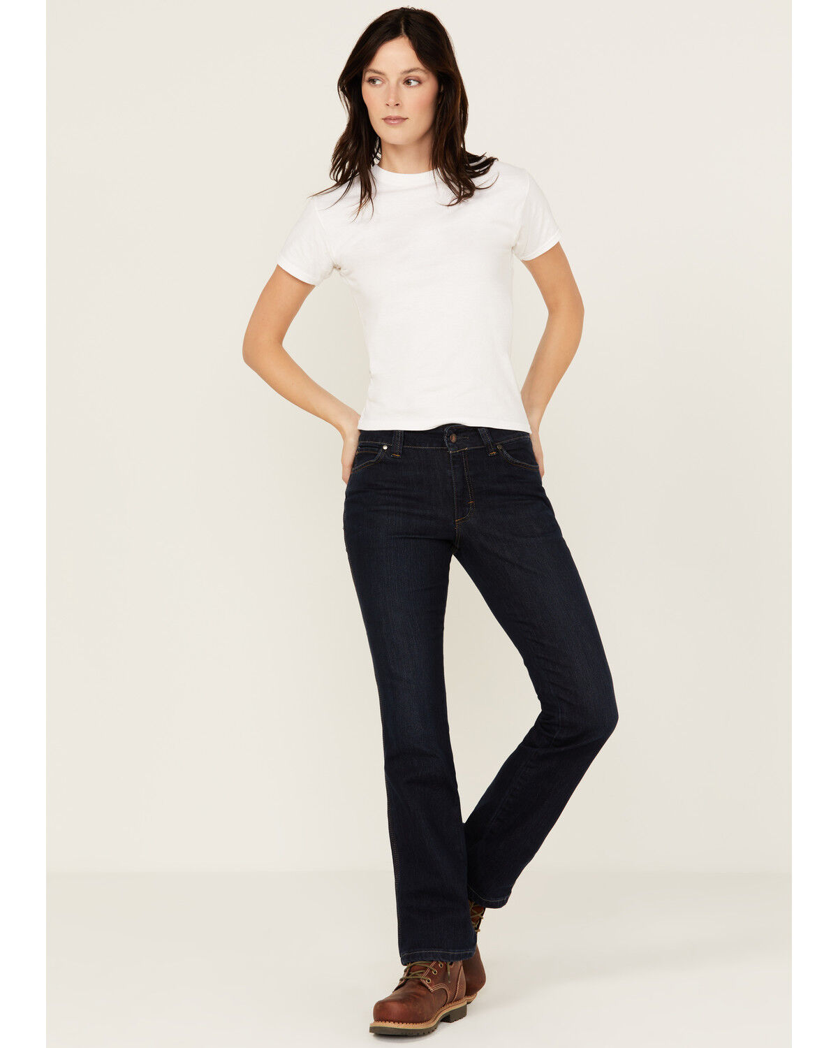 Image #1 - Wrangler Riggs Women's Dark Wash Bootcut Work Jeans, Blue, hi-res