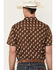 Image #4 - Cody James Men's Jockey Paisley Print Short Sleeve Snap Western Shirt , Brown, hi-res