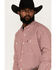 Image #2 - George Strait by Wrangler Men's Long Sleeve Button Down Western Shirt, Red, hi-res