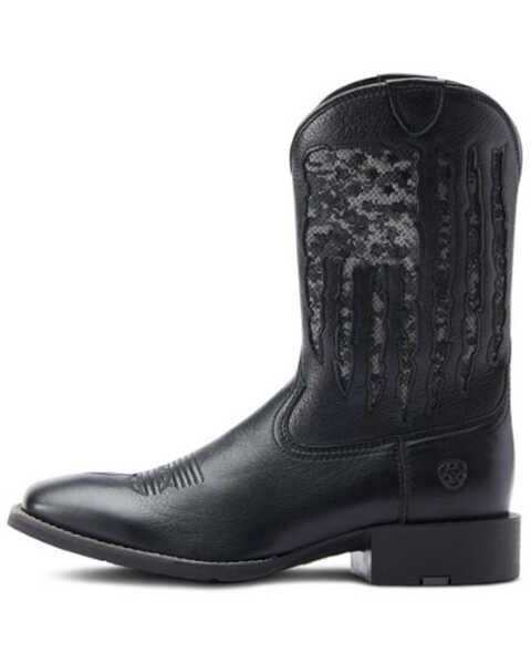 Image #2 - Ariat Men's Sport My Country VentTEK Western Performance Boots - Broad Square Toe, Black, hi-res