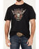 Image #3 - Wrangler Men's Boot Barn Exclusive Giddy Up Cowboy Short Sleeve T-Shirt, Black, hi-res