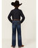 Image #3 - Wrangler Retro Boys' Troxler Dark Wash Relaxed Bootcut Stretch Denim Jeans, Blue, hi-res