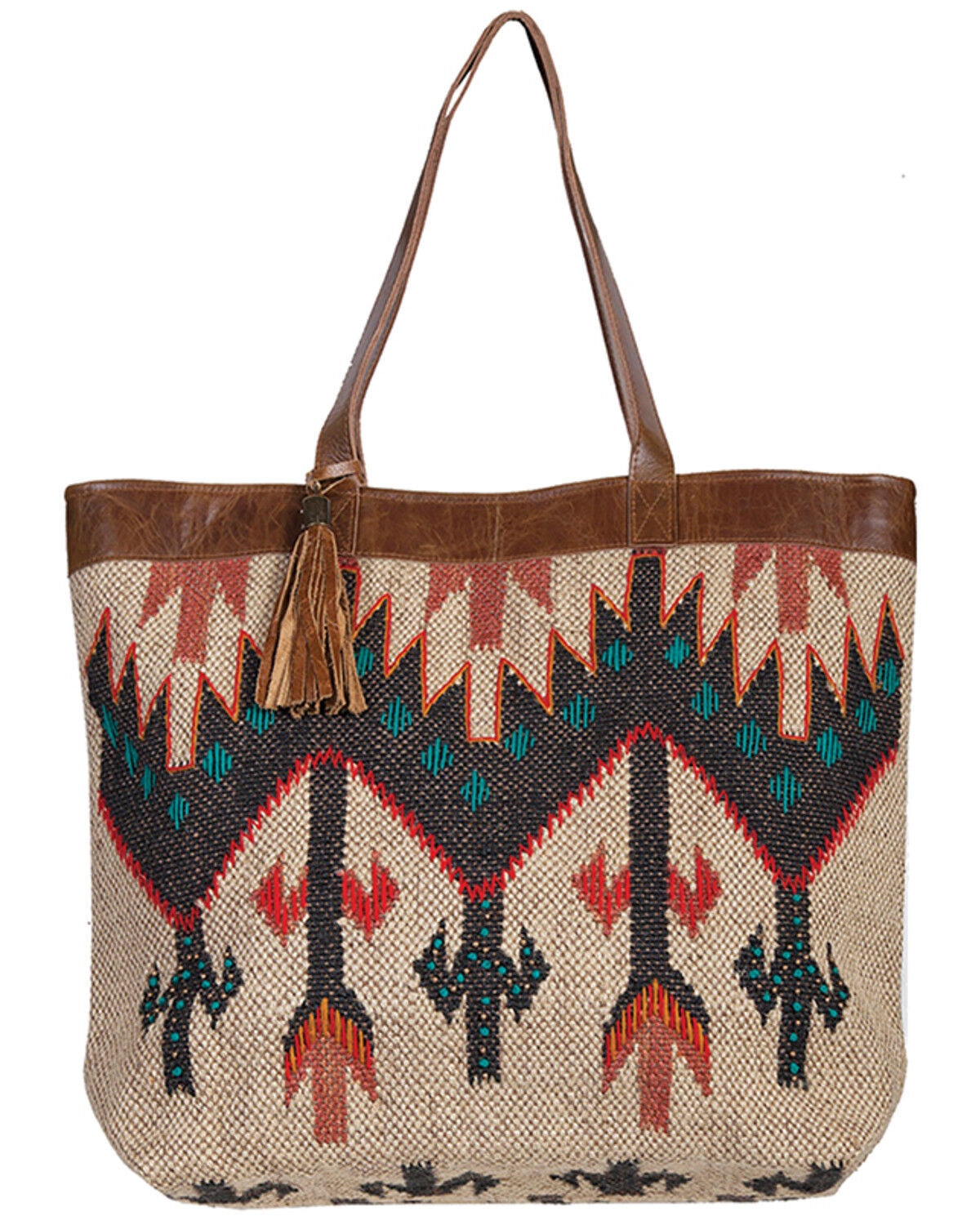 Image #1 - Scully Women's Aztec Woven Handbag, Multi, hi-res