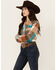 Image #2 - Shyanne Women's Plaid Print Long Sleeve Button-Down Western Shirt, Caramel, hi-res