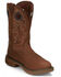 Justin Men's Rush Barley Western Work Boots - Soft Toe, Brown, hi-res
